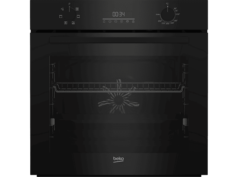 Horno multifunción - Beko BCBIE17300KSB, Integrable, Hidrolítica, 72 l, 59,4 cm, Negro