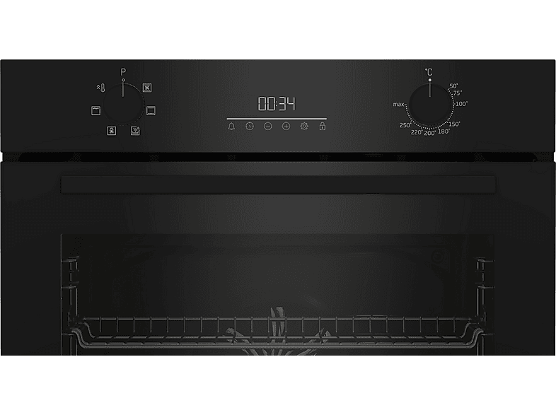 Horno multifunción - Beko BCBIE17300KSB, Integrable, Hidrolítica, 72 l, 59,4 cm, Negro