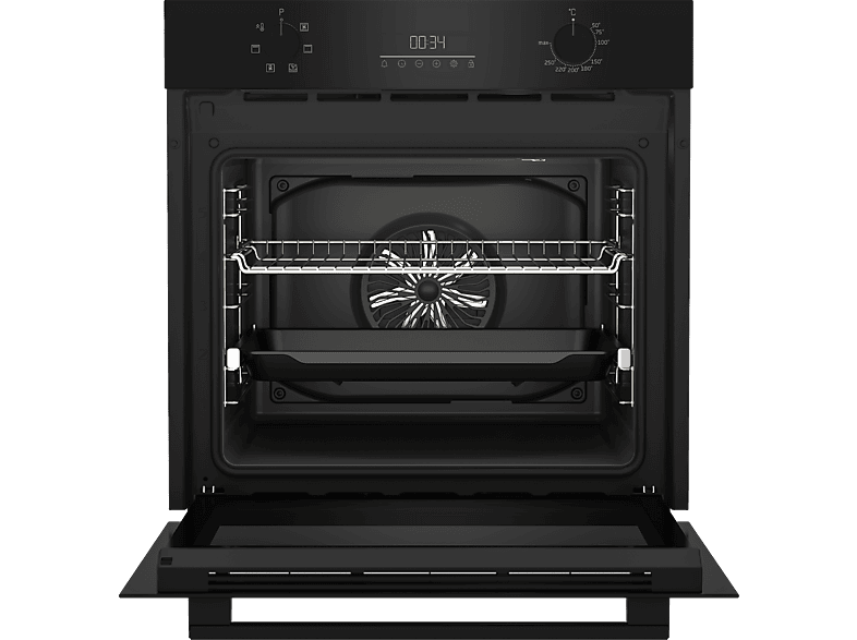 Horno multifunción - Beko BCBIE17300KSB, Integrable, Hidrolítica, 72 l, 59,4 cm, Negro
