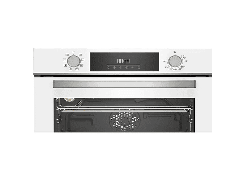 Horno multifunción - Beko BBCM18300W, Integrable, Hidrolítica, 48 l, 59,4 cm, Blanco