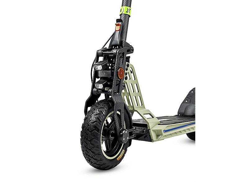 Patinete eléctrico - Ecoxtrem Bison GT, Pot. máx. 800 W, Carga máx. 120 kg, 40 km autonomía, 13000 mAh, Blanco roto