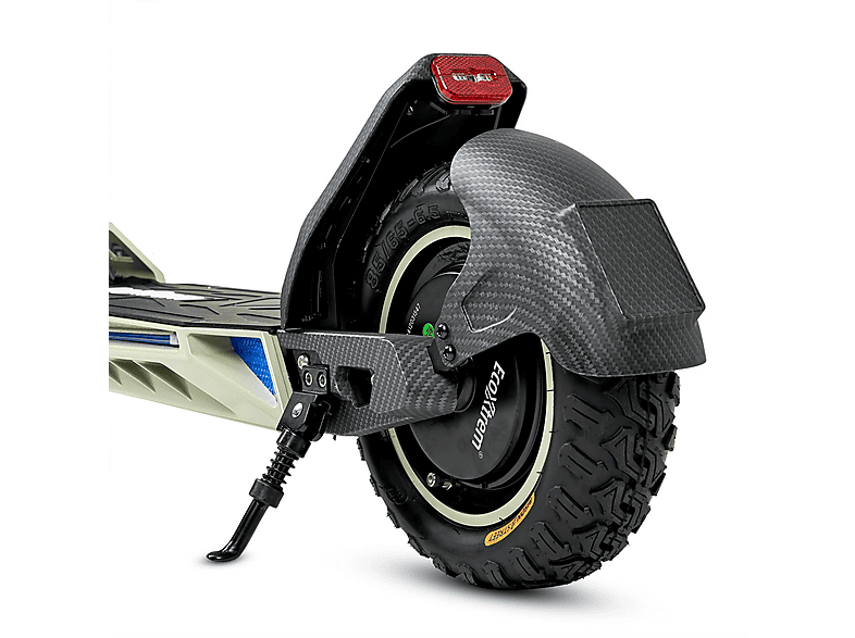 Patinete eléctrico - Ecoxtrem Bison GT, Pot. máx. 800 W, Carga máx. 120 kg, 40 km autonomía, 13000 mAh, Blanco roto