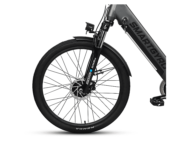 Bicicleta urbana - Smartgyro Ebike Nómada, asistente al pedaleo, 250W, 36V, 3 vel., 3 velocidades, Aluminio, Titan