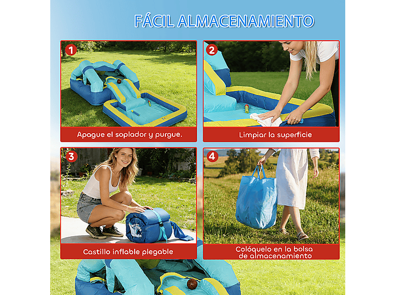Castillo Hinchable Niños - Aiyaplay 346-019V90BU, a partir de 5 año(s), Azul