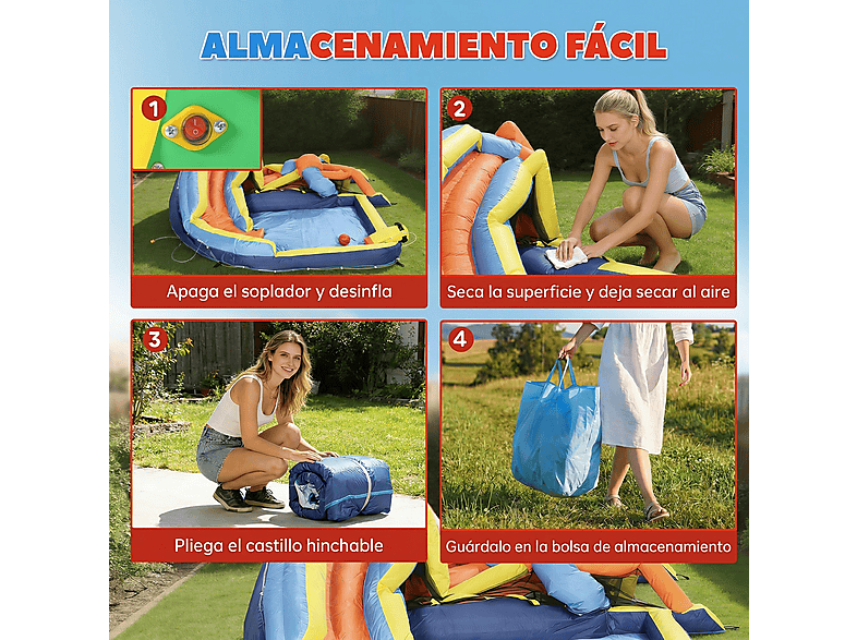 Castillo Hinchable Acuático - Aiyaplay 346-029V90MX, a partir de 3 año(s), Multicolor