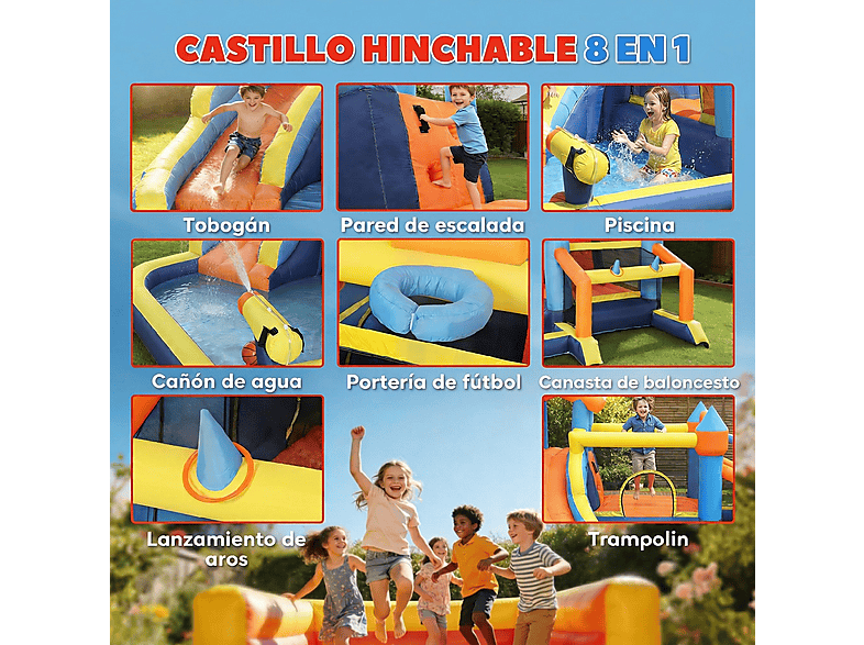 Castillo Hinchable Acuático - Aiyaplay 346-029V90MX, a partir de 3 año(s), Multicolor