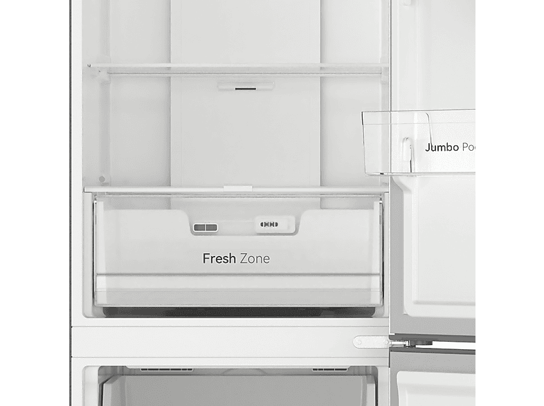 Frigorífico combinado - Vok EVR-308NCEI, Compresor Inverter, No Frost, Altura 185,5 cm, Capacidad 308 l, Inox