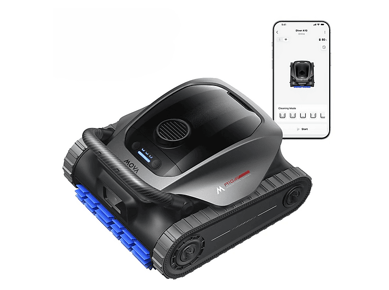 Robot limpiafondos - Mova Diver A10, Negro