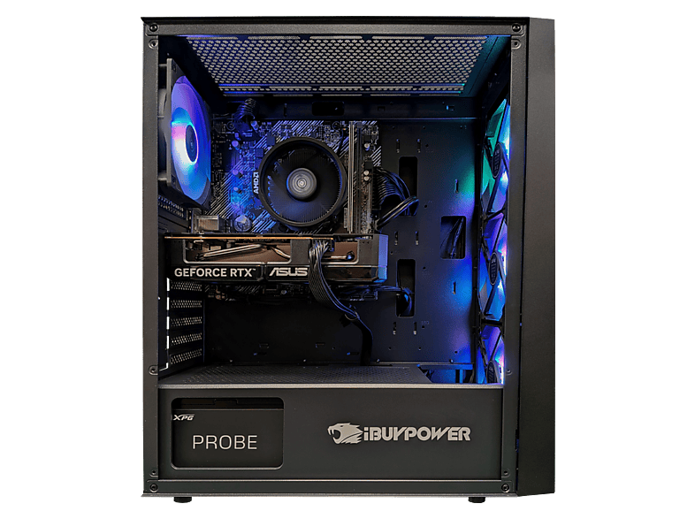 PC Gaming - Ibuypower Fighter Ronin Lite, AMD Ryzen 5 5500, 16 GB RAM, 500 GB SSD, GeForce RTX™ 3050, Windows 11 Pro, Negro