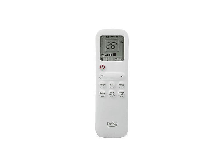 Aire acondicionado portátil - Beko 8512233200, 11942 fg/h, 3 velocidades, 40 m², Blanco