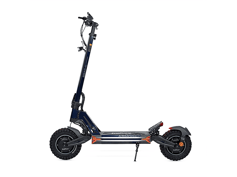 Patinete eléctrico - Ecoxtrem M41 Armored Dual LR, Pot. máx. 3200 W, Carga máx. 120 kg, 85 km autonomía, 24000 mAh, Azul Marino