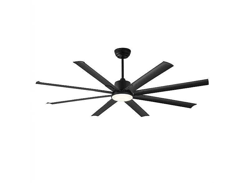 Ventilador de techo - Seleok NAPOLI_182, 6 velocidades, Negro
