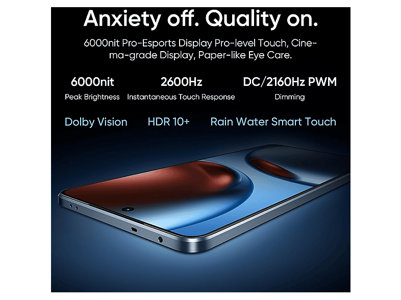 Smartphone - Realme GT 7, Azul, Móvil Android, 512 GB, 12 GB RAM, 6,78 ", Octa-Core Processor, 7000 mAh