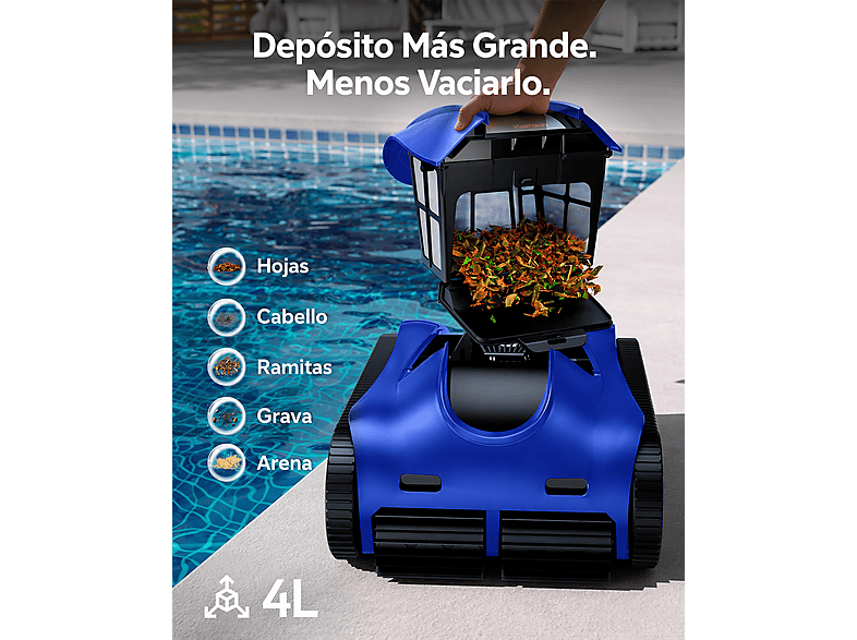 Robot limpiafondos - Igarden K40 robot limpiafondos de piscina sin cable automático IGARDEN, Azul