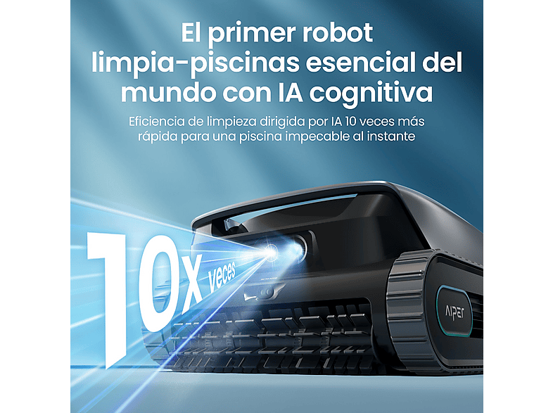 Robot limpiafondos - Aiper Scuba V3 Robot Limpiafondos de piscina de batería sin cable AIPER, negro