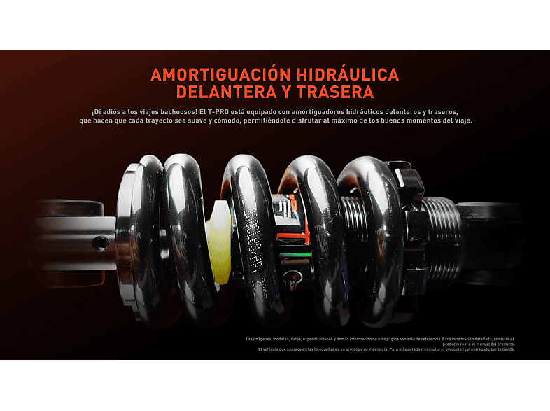 Patinete eléctrico - Joyor T-PRO, Pot. máx. 1000 W, Carga máx. 120 kg, negro (ref. 179048008)