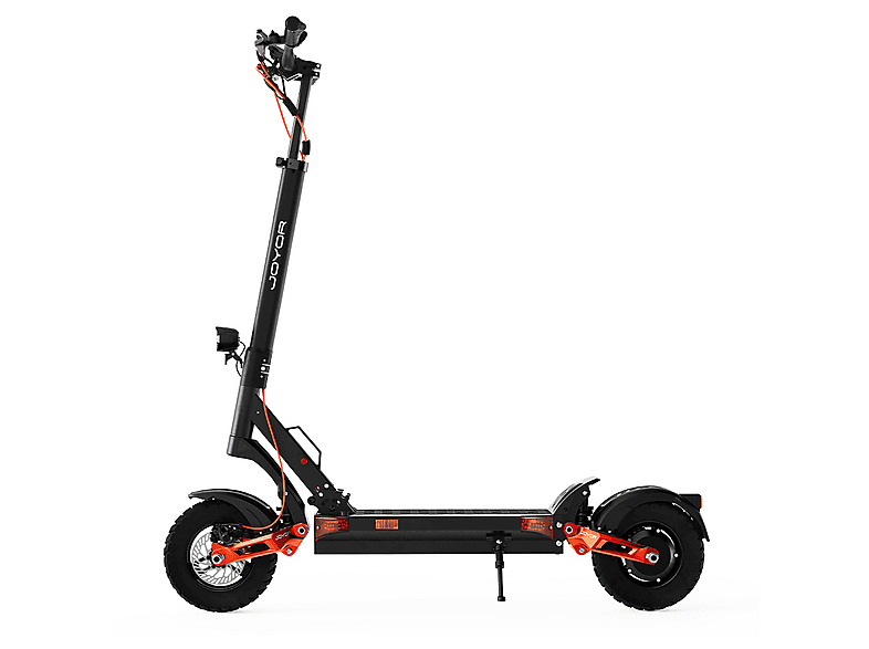 Patinete eléctrico - Joyor T6D, Pot. máx. 48 V, Carga máx. 120 kg, 18 mAh, Negro