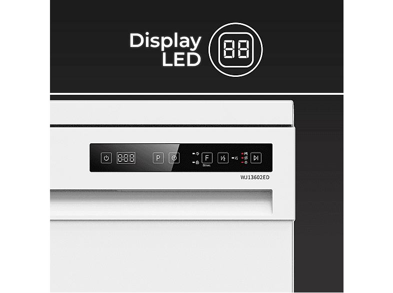 Lavavajillas libre instalación 60 cm - Wonder WJ13602ED, 6 programas, 59,8 cm, Blanco