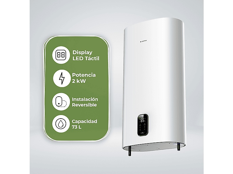 Termo eléctrico - Aspes AT8000DDW, Blanco