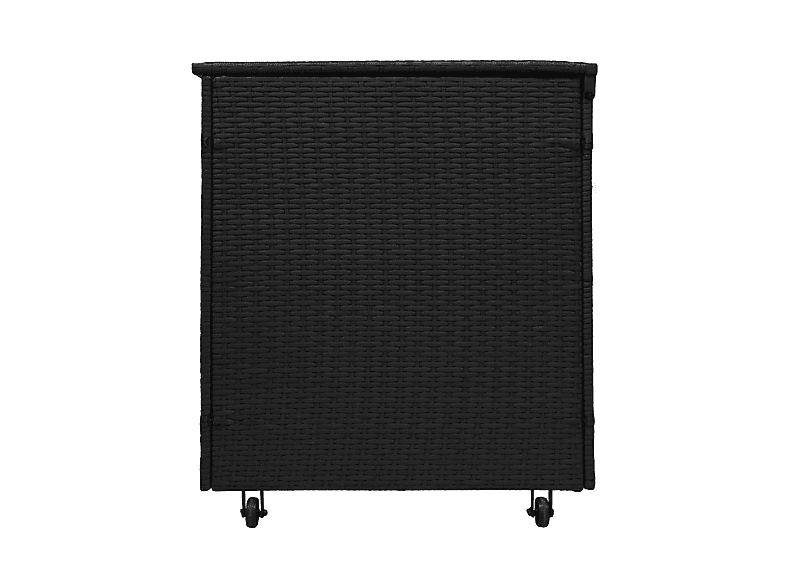 Conjunto de jardín - Monster Comedor de Ratán y Caja de Almacenamiento - Negro, 240 cm x 180 cm x 70 cm