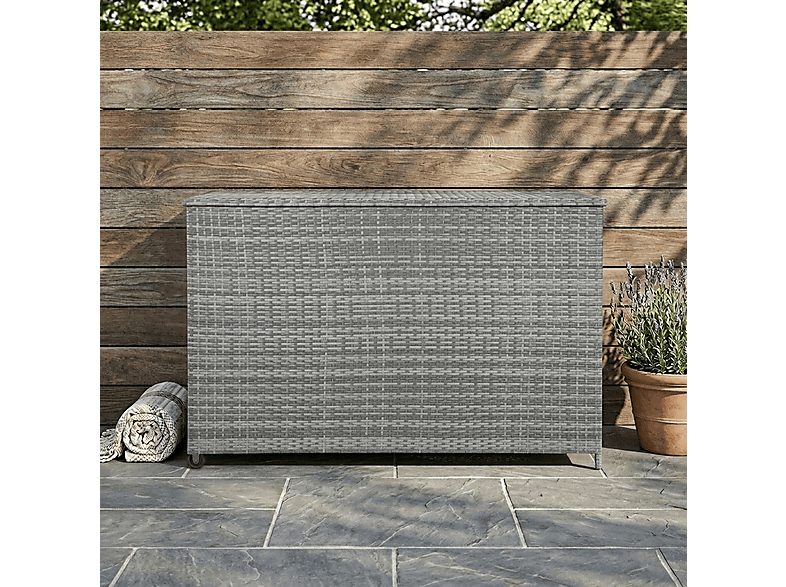Baúl de exterior - Monster 996L, 160 cm x 80 cm x 98 cm, Gris