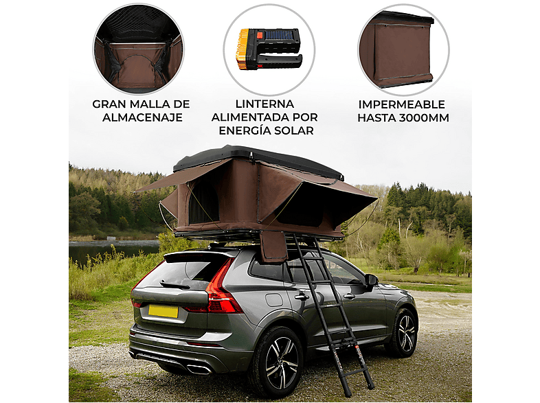 Tienda de campaña - Monster Para Techo de Coche - Marron, Marrón