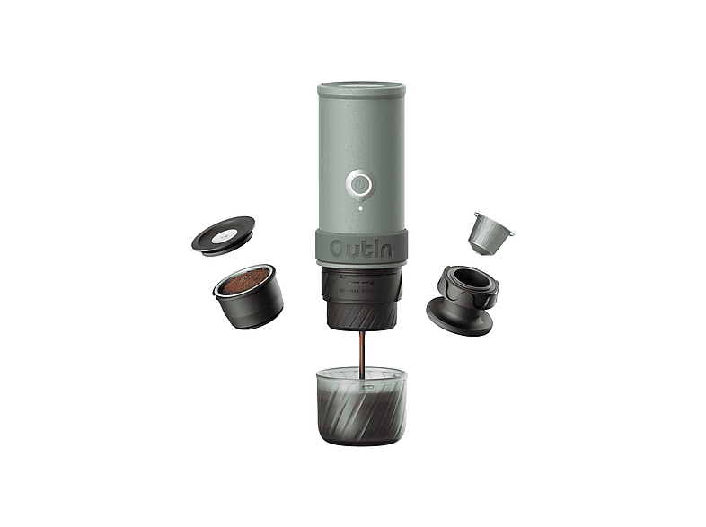 Cafetera multicápsulas - Outin Mino Bundle - Canyon Green, 90 W, Verde cañón
