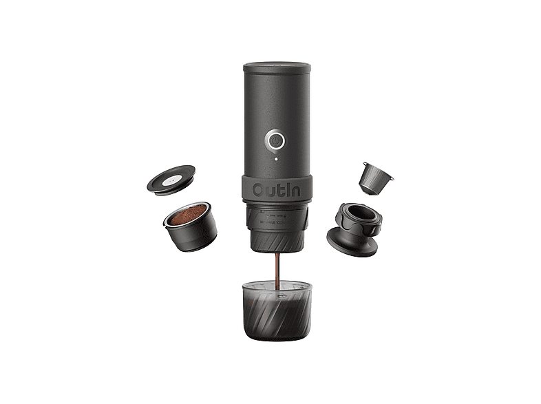 Cafetera multicápsulas - Outin Mino Bundle - Space Grey, 90 W, Gris espacial