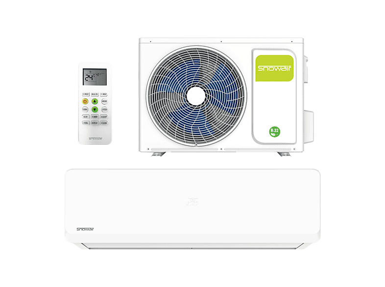 Split 1x1 - Htw SNOWAIR VELA 3 2,5 kW (2.150 frigorías) con bomba de calor Inverter A+++ y control por voz, Función Inverter, white