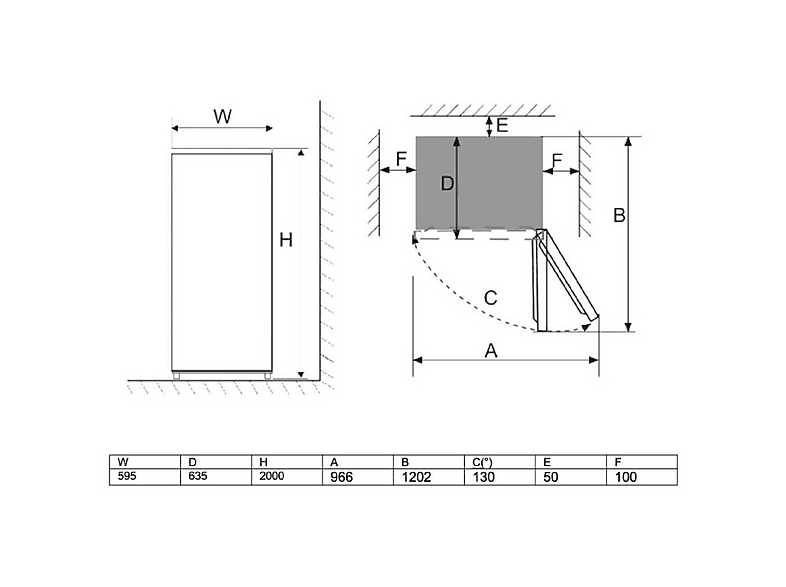 Frigorífico combi - Cecotec Bolero CoolMarket Combi 356i White Glass E, Altura 200 cm, Capacidad 356 l, Blanco