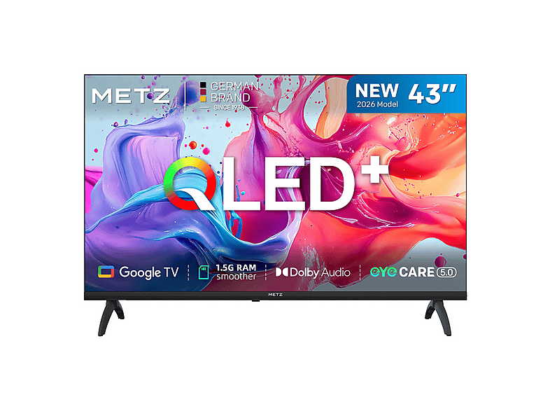 TV QLED 43" - Metz 43MQH7030Z, Full-HD, Smart TV, DVB-T2 (H.265), Negro