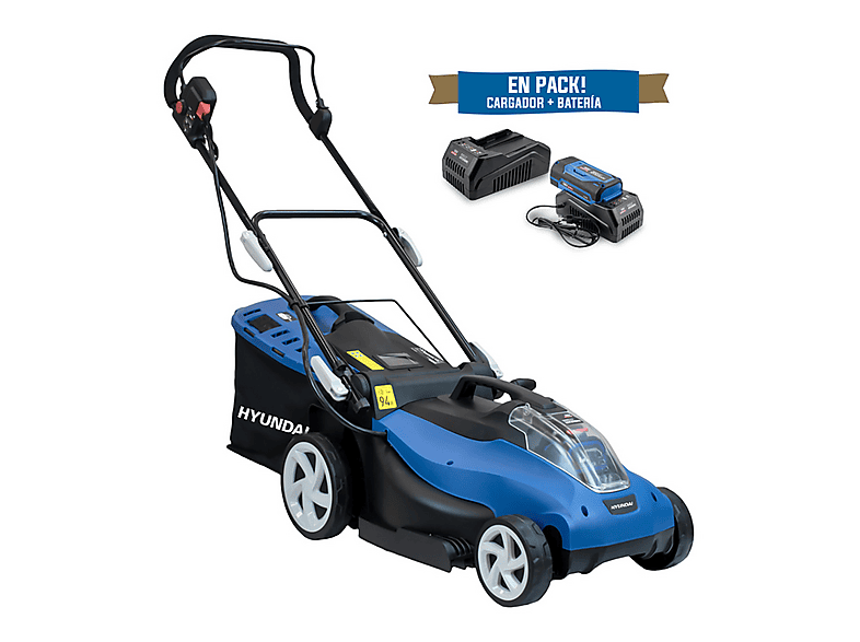 Cortacésped - Hyundai Power Products Pack cortacésped y cortabordes a batería LM3801-58VPROMO, Azul