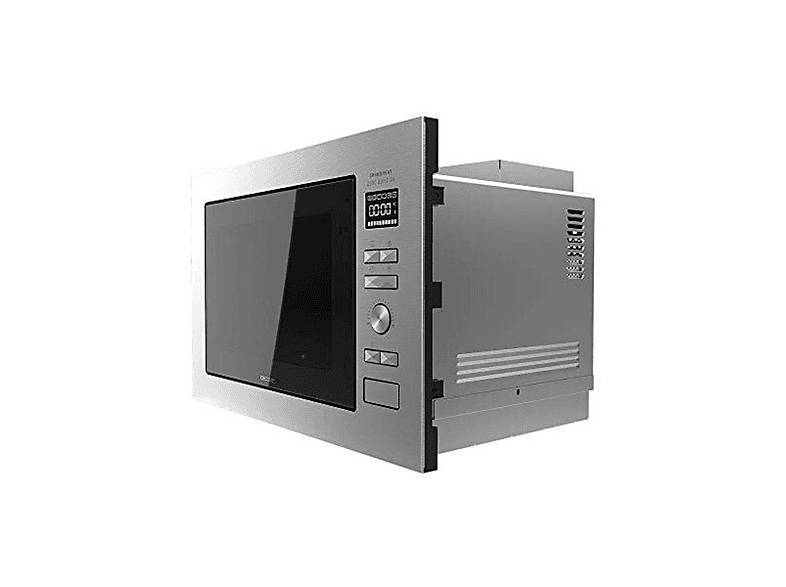 Microondas integrable - Cecotec GrandHeat 2590 Built-In Steel Black, 1409 W, 3 potencia, 25 l, Metalizado