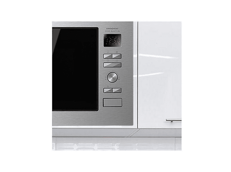 Microondas integrable - Cecotec GrandHeat 2590 Built-In Steel Black, 1409 W, 3 potencia, 25 l, Metalizado
