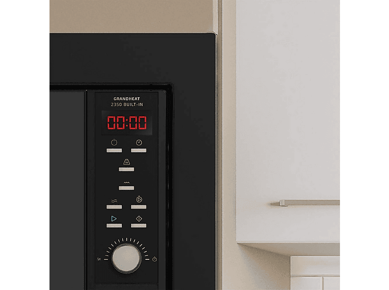 Microondas integrable - Cecotec GrandHeat 2350 Built-in Black, 1401 W, 6 potencia, 23 l, Negro
