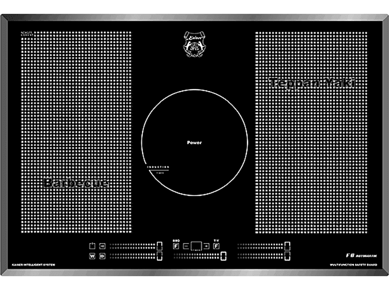 Placa de vitrocerámica - Kaiser KCT 777 FI, 5 zonas, 770 mm, Negro