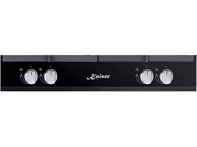Placa de gas - Kaiser 95810716, 4 zonas, 51 cm, Negro