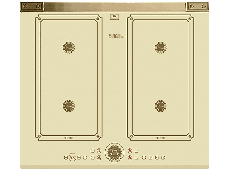 Placa de inducción - Kaiser 46127413, 4 zonas, 59 cm, Elfenbein