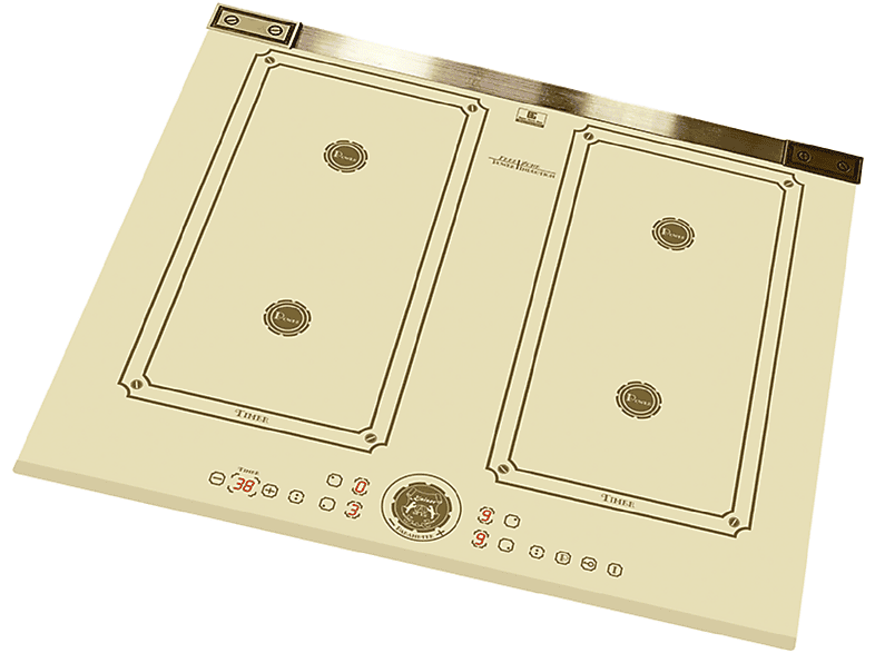 Placa de inducción - Kaiser 46127413, 4 zonas, 59 cm, Elfenbein