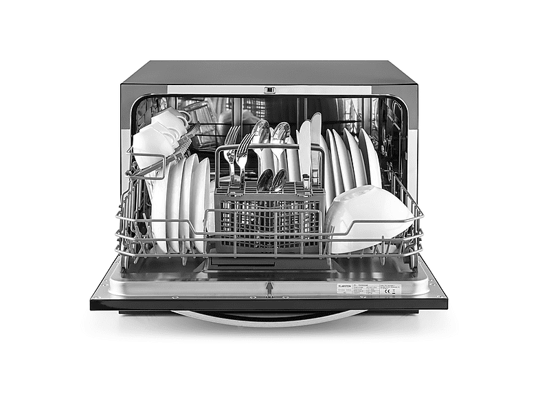 Lavavajillas compacto - Klarstein Amazonia 6, 6 servicios, 6 programas, 550 mm, Negro (ref. 86321030)
