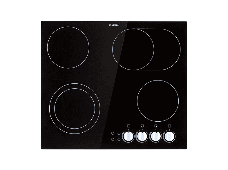 Placa de vitrocerámica - Klarstein EasyCook, 4 zonas, 59 cm, Negro