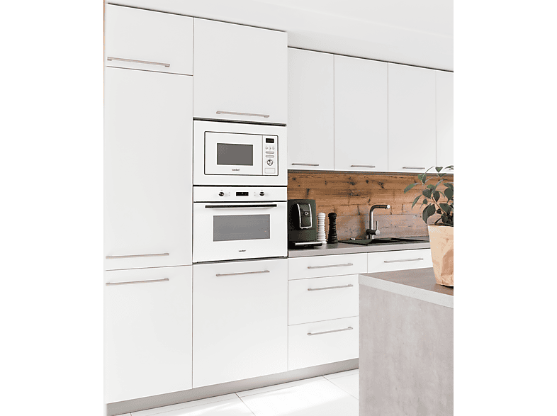 Microondas integrable - Sauber SERIE 5-20W, 800 W, 20 l, Blanco