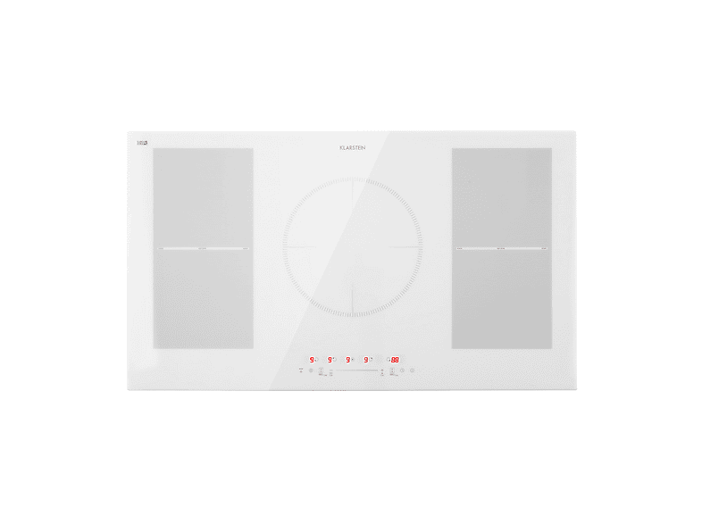 Placa de inducción - Klarstein Delicatessa 90 Flex, 5 zonas, 90 cm, Vidrio Blanco