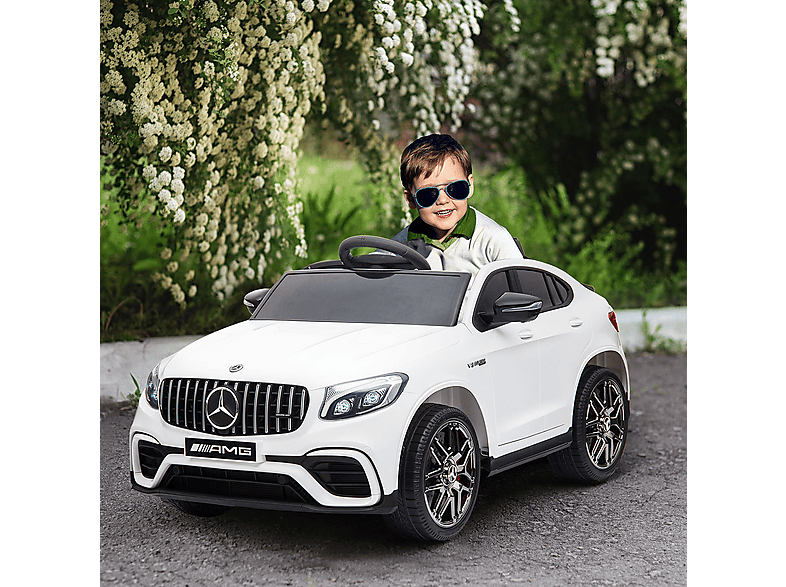 Coche Eléctrico Infantil - Homcom +3 años, mando, música, luces, doble apertura, 12V, batería