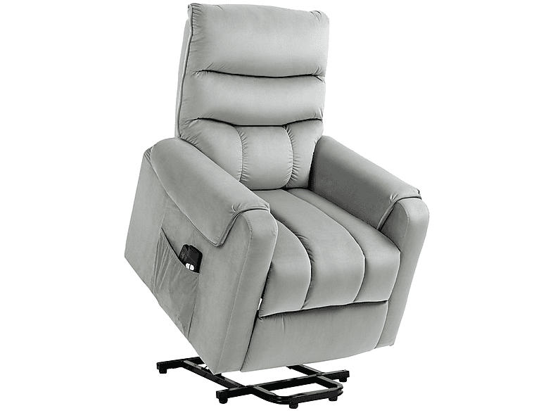 Sillón de Masaje - Homcom Reclinación Eléctrica hasta 135°, Control Remoto , hasta 150 kg, Gris