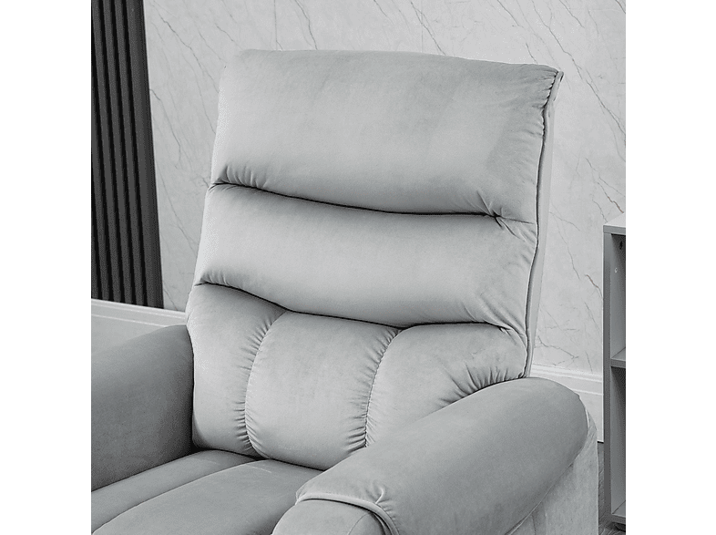 Sillón de Masaje - Homcom Reclinación Eléctrica hasta 135°, Control Remoto , hasta 150 kg, Gris