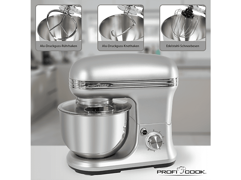 Robot de cocina - Proficook 501222, 1200 W, 5 l, Inox