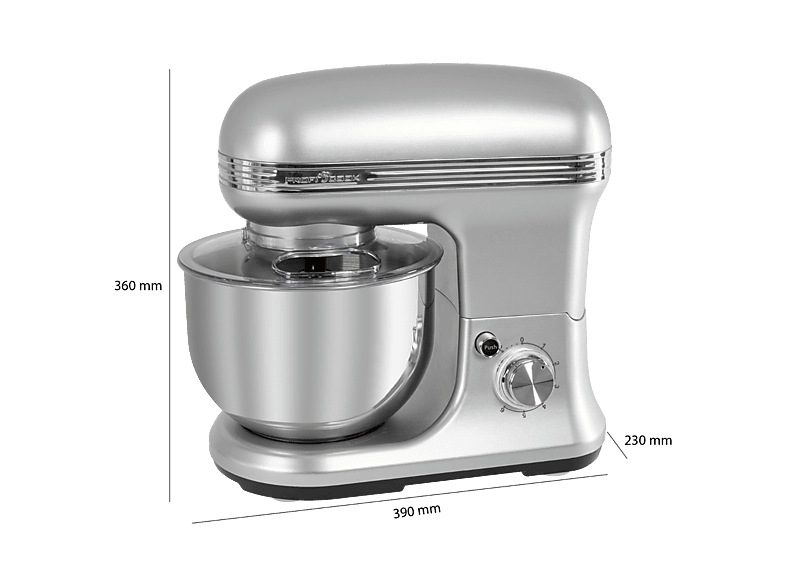Robot de cocina - Proficook 501222, 1200 W, 5 l, Inox
