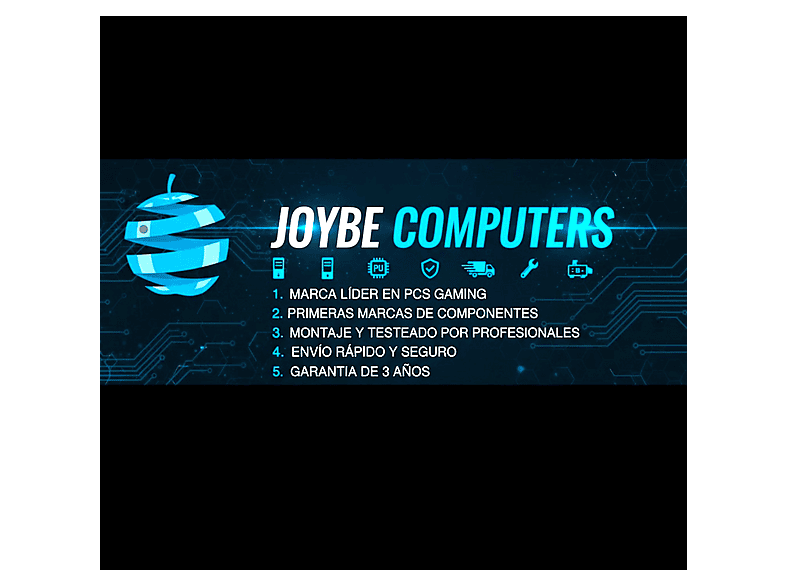 PC Gaming - Joybe Computers Gamer Avanzado AMD, AMD Ryzen™ 7 5700G, 16 GB RAM, 1 TB SSD, Radeon™ RX Vega 8, Windows 11 Pro, Negro