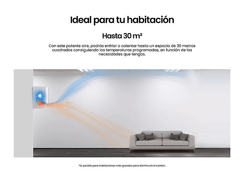 Split 1x1 - Infiniton SPLIT-A3502B, 11942 fg/h, Función Inverter, Blanco